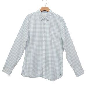 Bonobos Shirt Mens Large Blue Slim Fit Checks Long Sleeve Cotton Preppy Casual